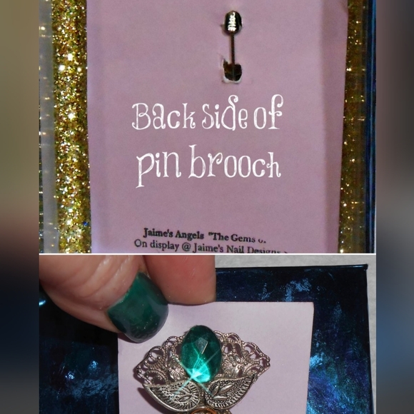 Sacred Heart Inspirational Vintage Angel Brooch - Picture 9 of 13